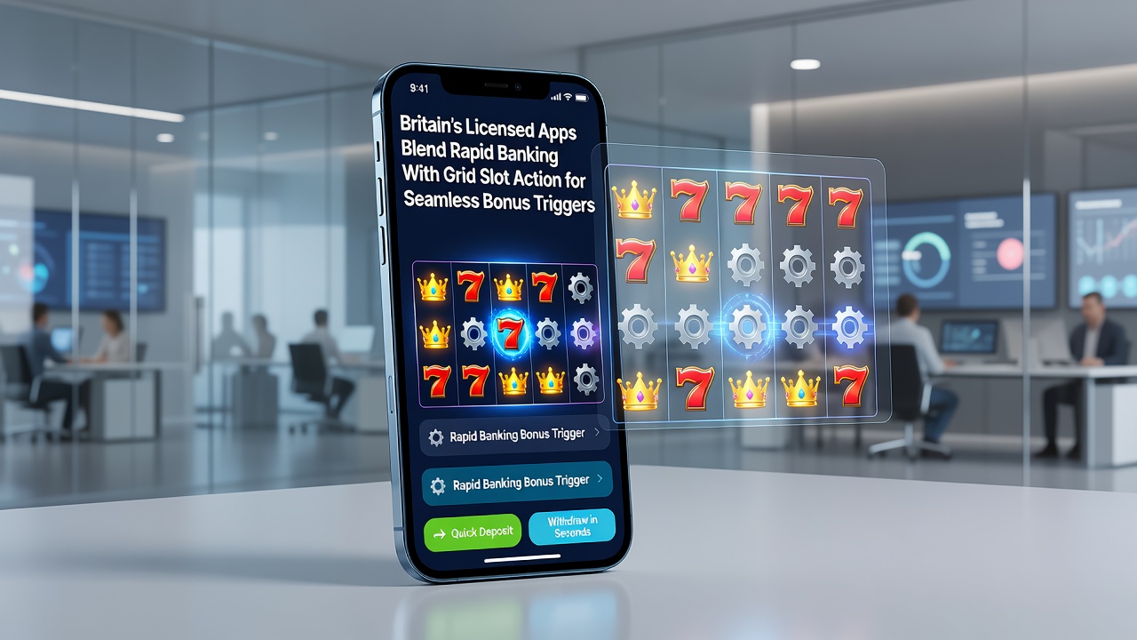 Close-up view of grid slot interface in a British licensed app demonstrating cluster formations and instant bonus round entry