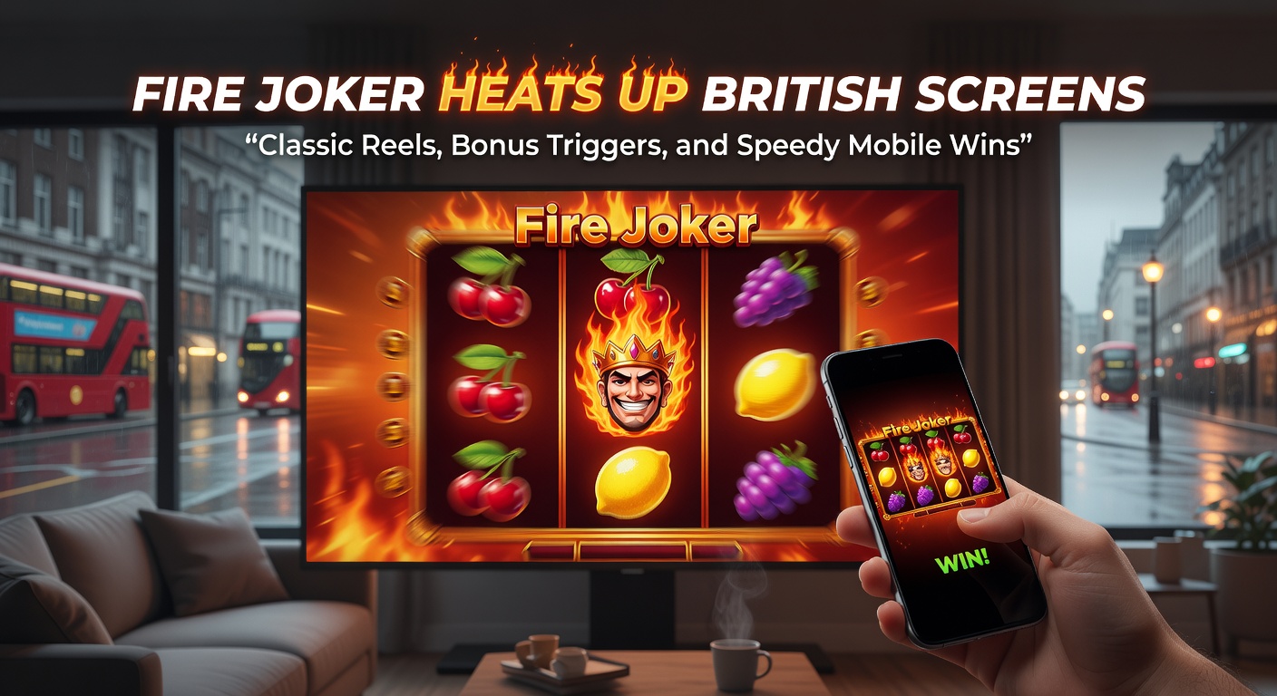 Fire Joker slot displaying classic fruit symbols and blazing Joker wild on a vibrant 3x3 reel grid, evoking retro casino vibes on a modern screen