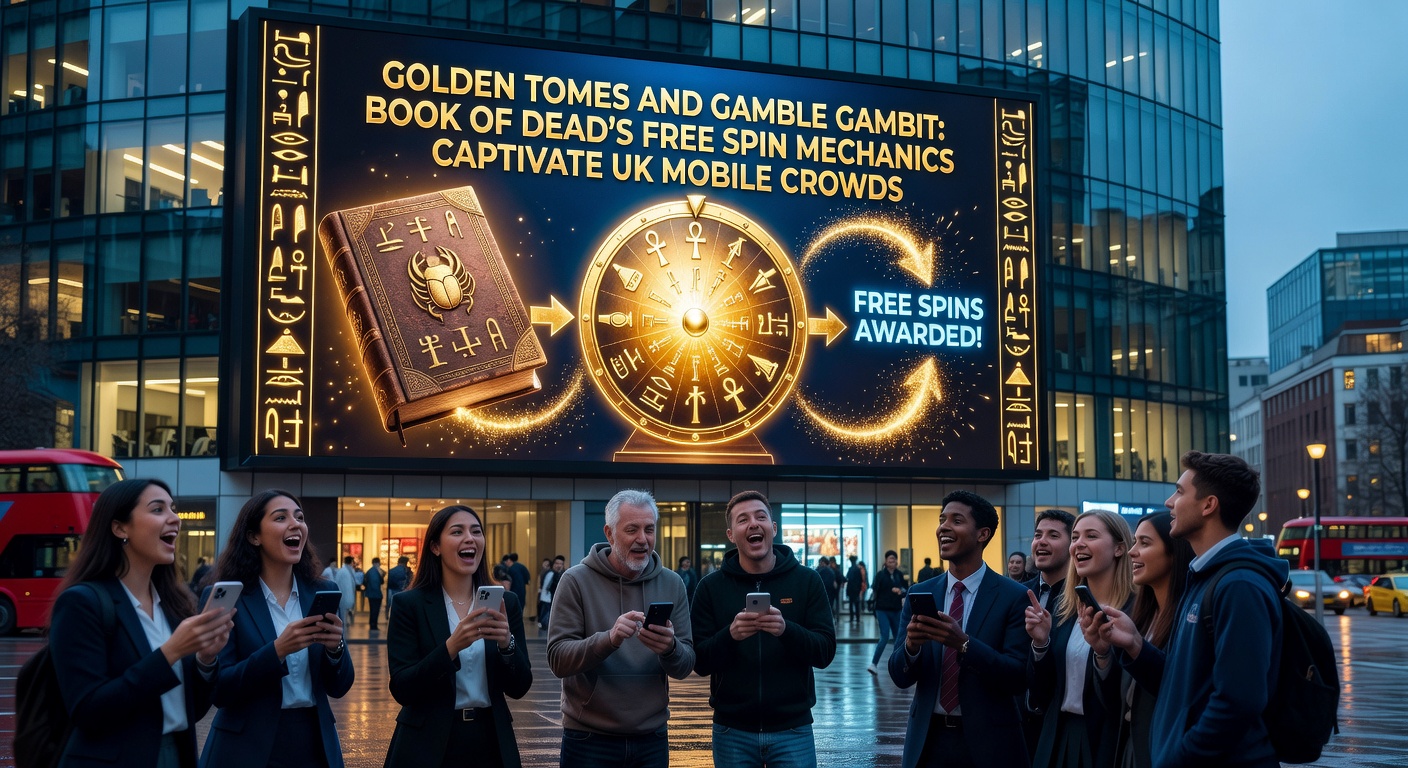 Close-up of Book of Dead gamble feature on a smartphone, red and black card prediction screen glowing amid pyramid ruins, with win ladder climbing dramatically