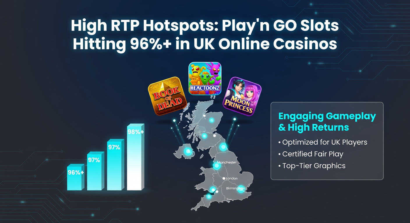 Dynamic screenshot of a Play'n GO high-RTP slot payout screen exploding with wins in a UK online casino interface