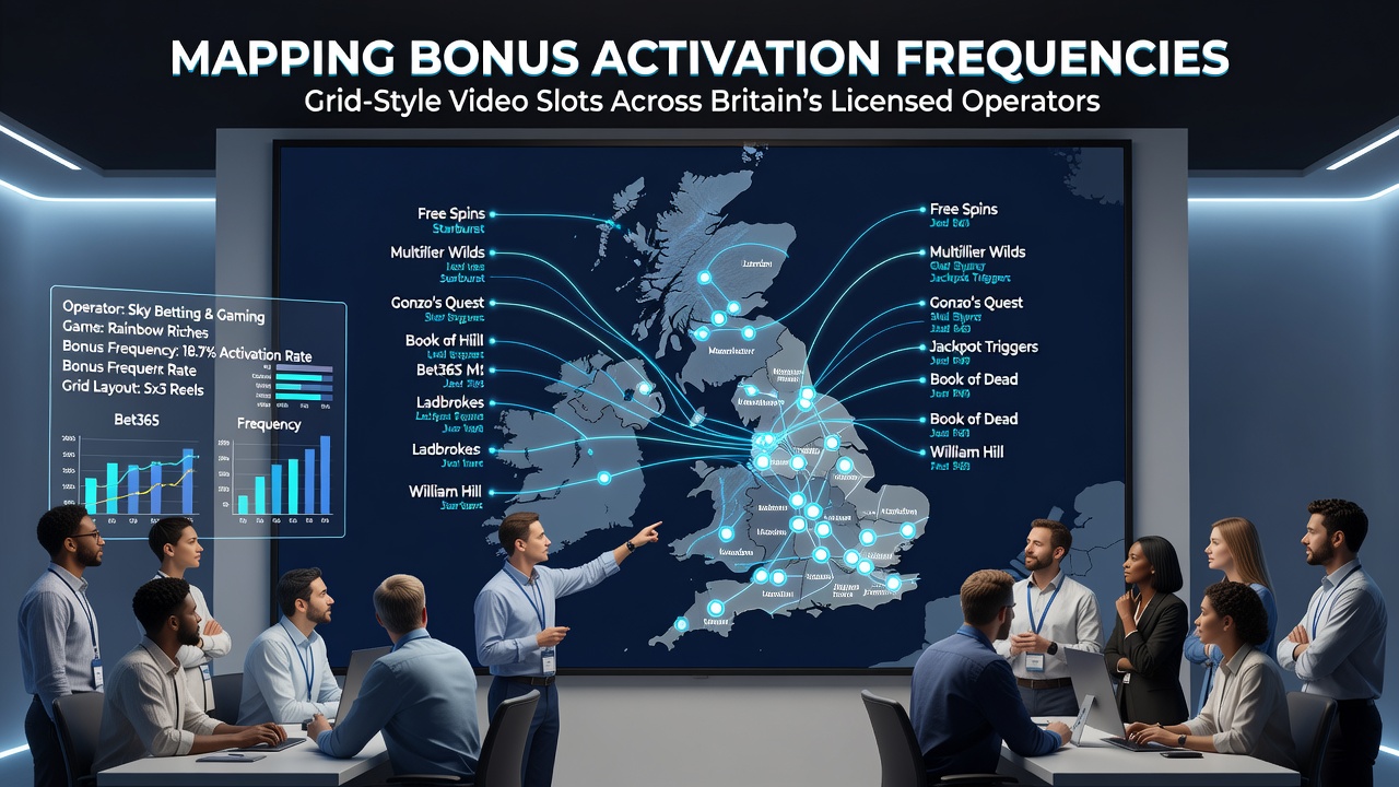 Detailed bar chart comparing bonus trigger intervals for popular grid slots licensed in Britain as of July 2026